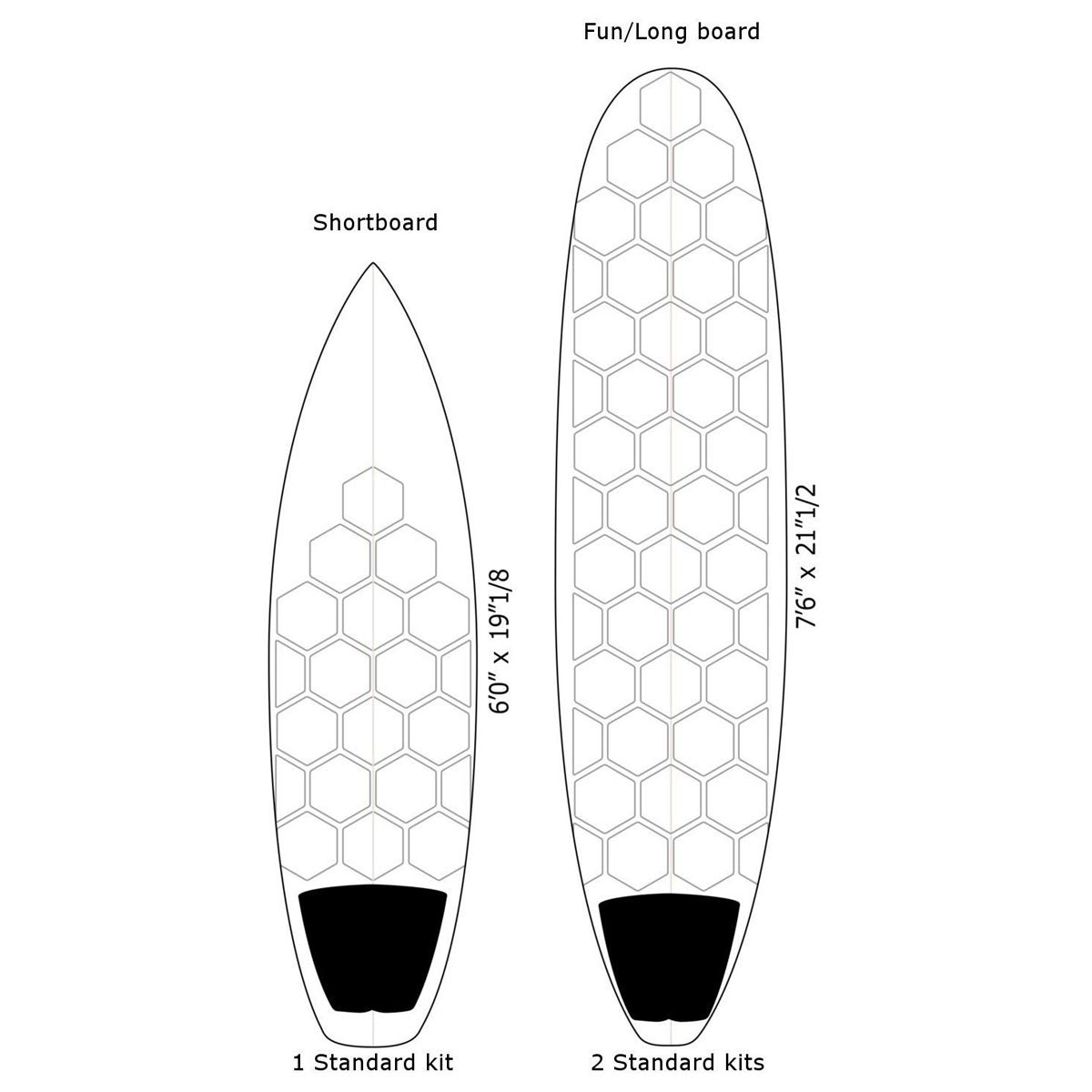 Paddle Grips For Paddle Board Octopus Traction Pads YAAQII For Surfboard Clear Deck Grip Pad Set 22pcs Traction Surfpad Non Slip Stickers Diy Accessories Surfboards Paddle Boards Transparent Vinyl Material Tail Pad