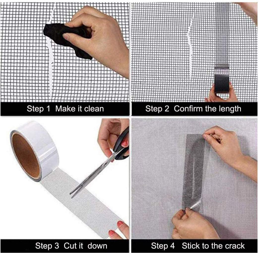 Selfadhesive Screen Net Repair AntiInsect Fly Bug Window Screen